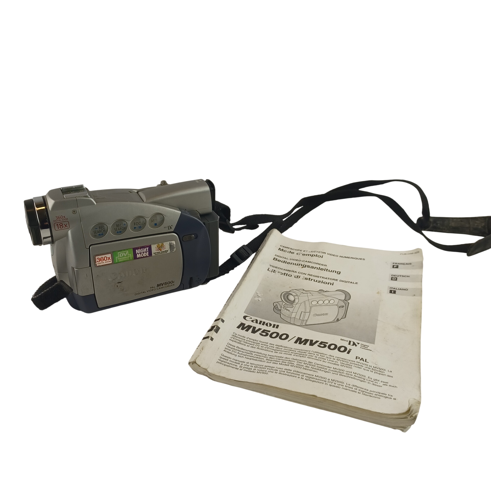 Acheter Caméra Canon MV 500i avec son mode d'emploi très bon état - 20,00 € Caméra Canon MV 500i avec son mode d'emploi très bon état reconditionné disponible sur Label Emmaüs