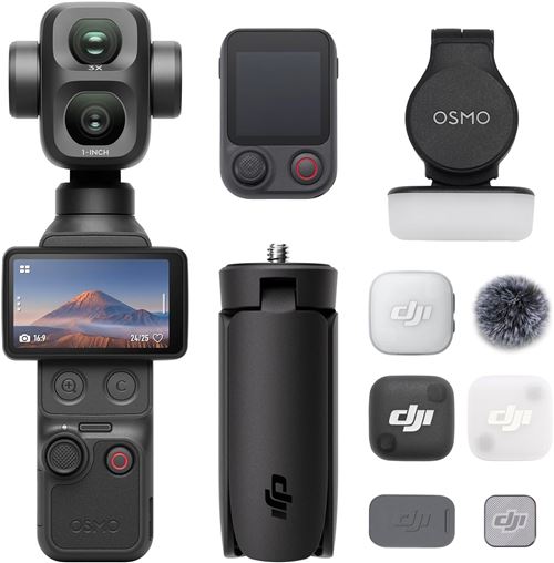 Caméra sport Dji Osmo Pocket 4P Vlog Combo Noir État correct DJI reconditionné disponible sur Fnac