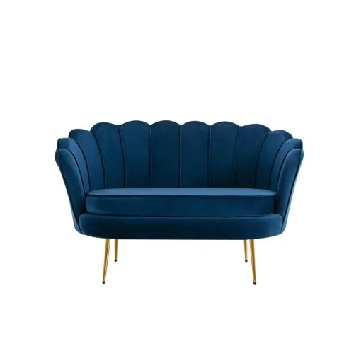 Canapé 2 places coquillage en velours bleu nuit DANDELION Bon état - 300,00 € Canapé 2 places coquillage en velours bleu nuit DANDELION Bon état reconditionné disponible sur Rakuten
