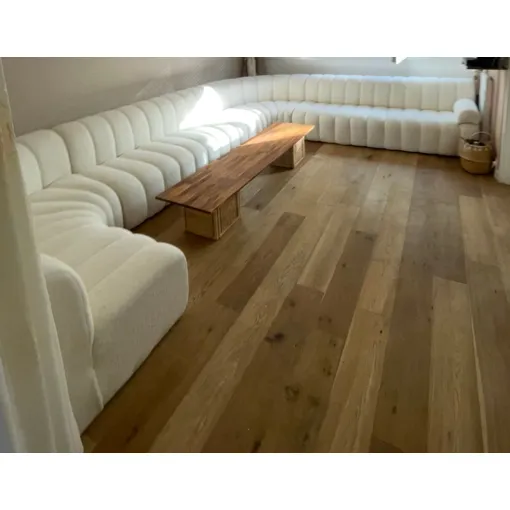 Canapé Blanc Cassé En Laine Bouclée, . Bon état reconditionné disponible sur Rakuten
