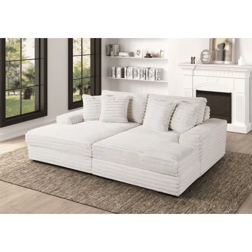 CANAPE CELIA MOELLEUX EN TISSU COTELE EPAIS ECRU 3P 250X180X77CM occasion - 1260,00 € CANAPE CELIA MOELLEUX EN TISSU COTELE EPAIS ECRU 3P 250X180X77CM occasion reconditionné disponible sur Rakuten