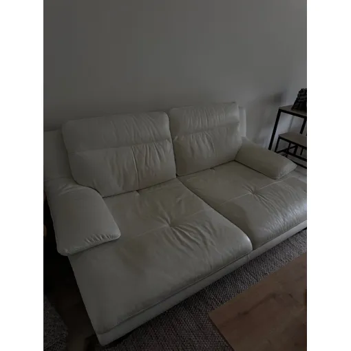 Canapé cuir blanc Home Salons Bon état - 1200,00 € Canapé cuir blanc Home Salons Bon état reconditionné disponible sur Rakuten