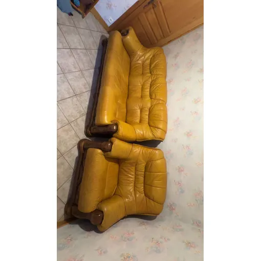 Canapé cuir occasion reconditionné disponible sur Rakuten