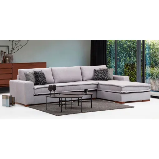 Canapé d'angle droit Lena gros clair occasion reconditionné disponible sur Rakuten
