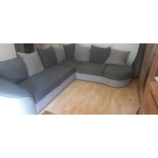 Canape d angle en tissu gris Bon état reconditionné disponible sur Rakuten