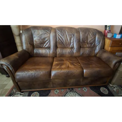 Canapé lit 3 places avec 2 fauteuils Bon état reconditionné disponible sur Rakuten