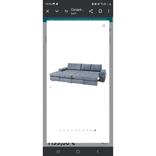 Canape Quasi Méridienne Double Place Bon état reconditionné disponible sur Rakuten