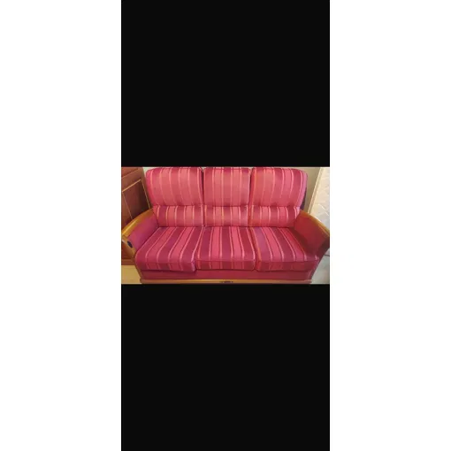 Canapé vintage fixe 3 places mobilier de France reconditionné disponible sur Rakuten