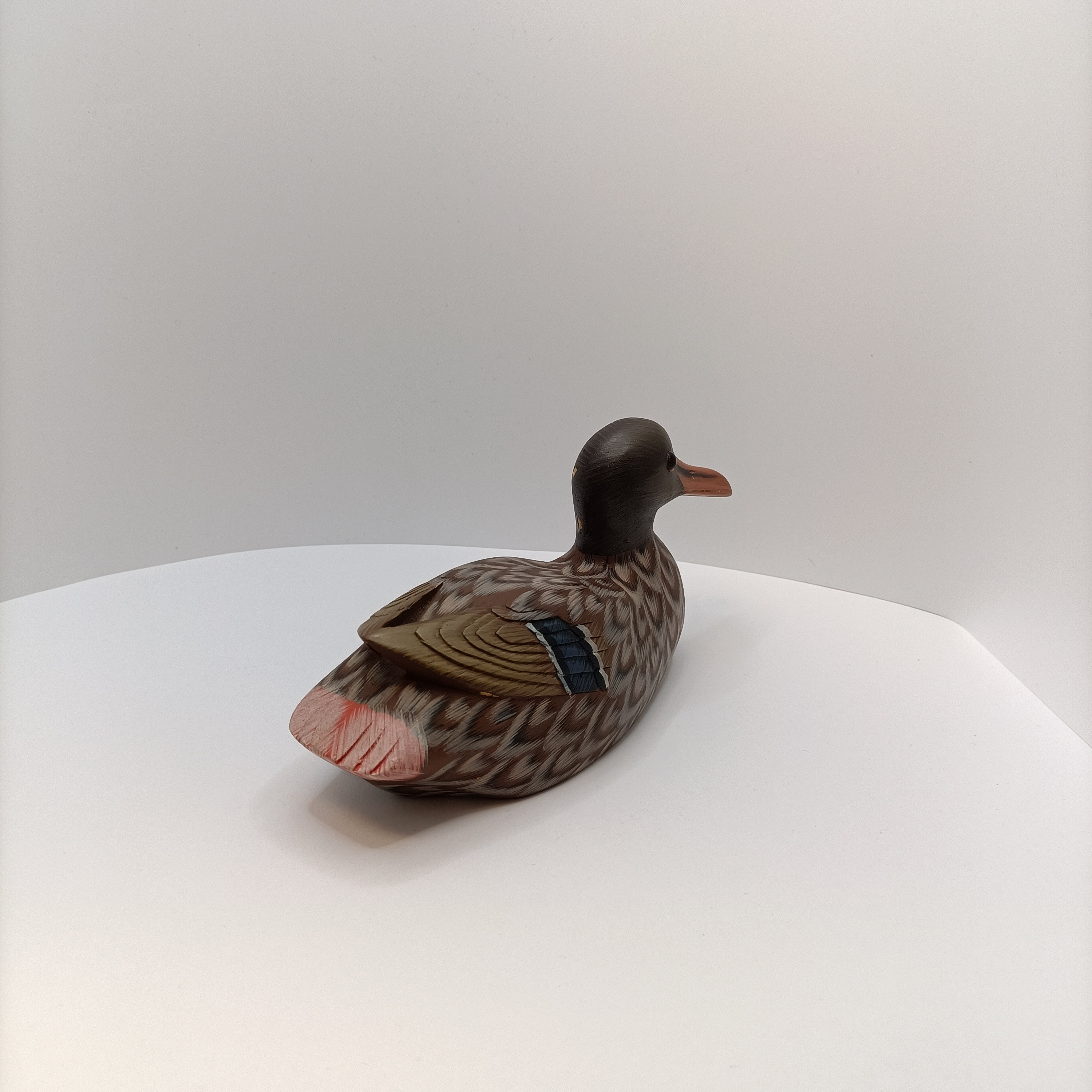 Voir photo 3 de Canard décoratif en bois sculpté et peint à la main – Figurine colvert vintage 17 cm Canard décoratif en bois sculpté et peint à la main – Figurine colvert vintage 17 cm reconditionné photo 3