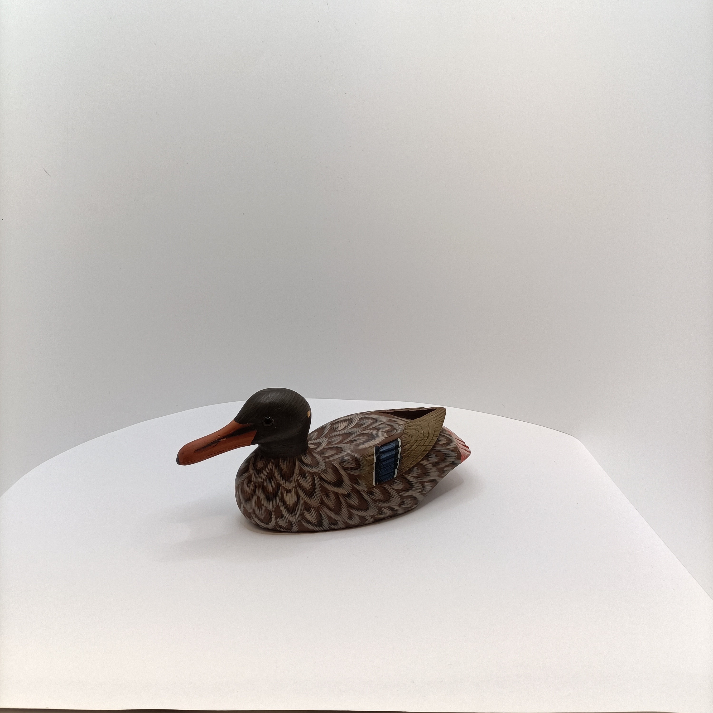 Voir photo 8 de Canard décoratif en bois sculpté et peint à la main – Figurine colvert vintage 17 cm Canard décoratif en bois sculpté et peint à la main – Figurine colvert vintage 17 cm reconditionné photo 8