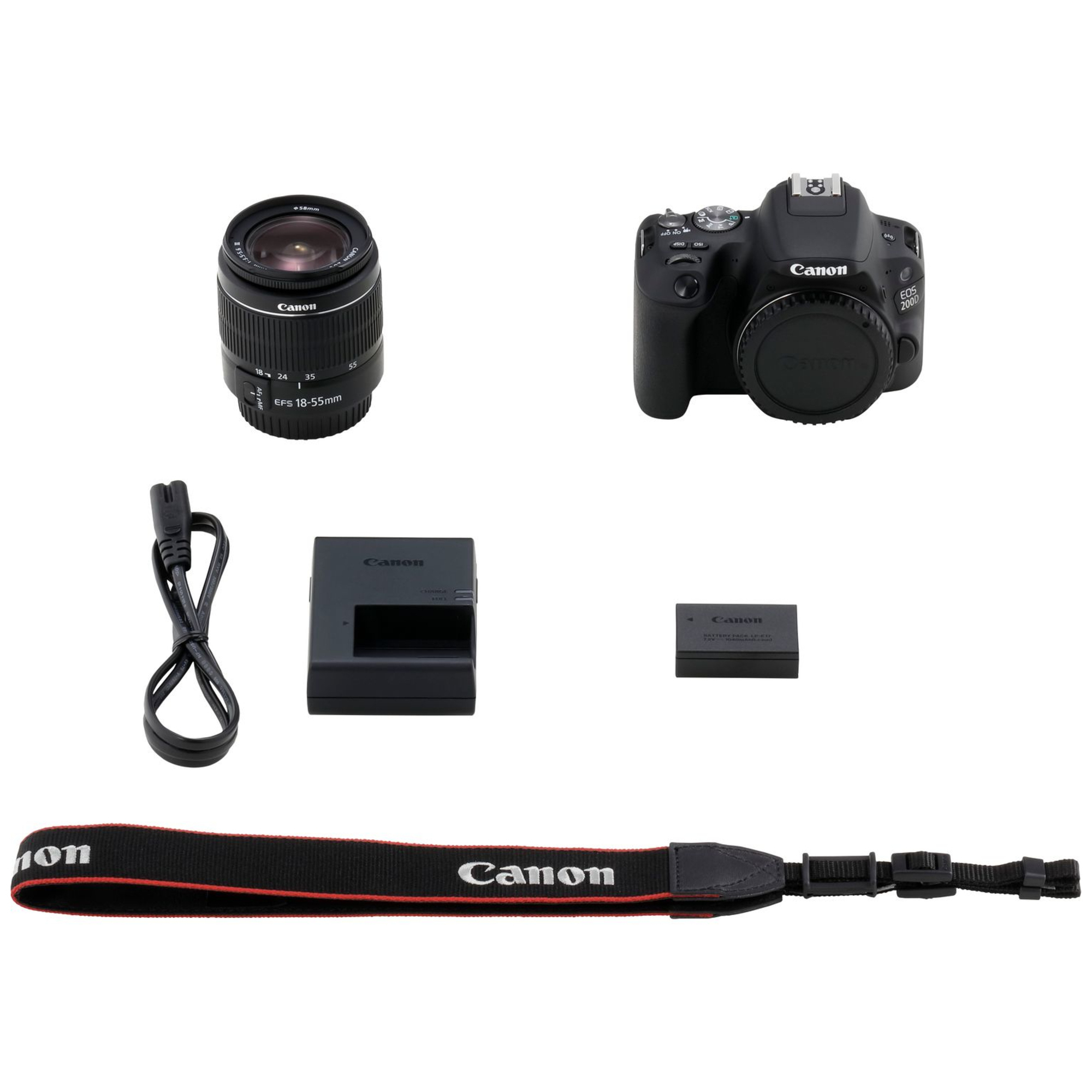 Voir photo 2 de Canon EOS 200D + EF-S 18-55mm, 24,2 MP, Full HD, Noir - Très bon état | Dero Canon EOS 200D + EF-S 18-55mm, 24,2 MP, Full HD, Noir - Très bon état Très bon état Canon reconditionné photo 2 | Dero