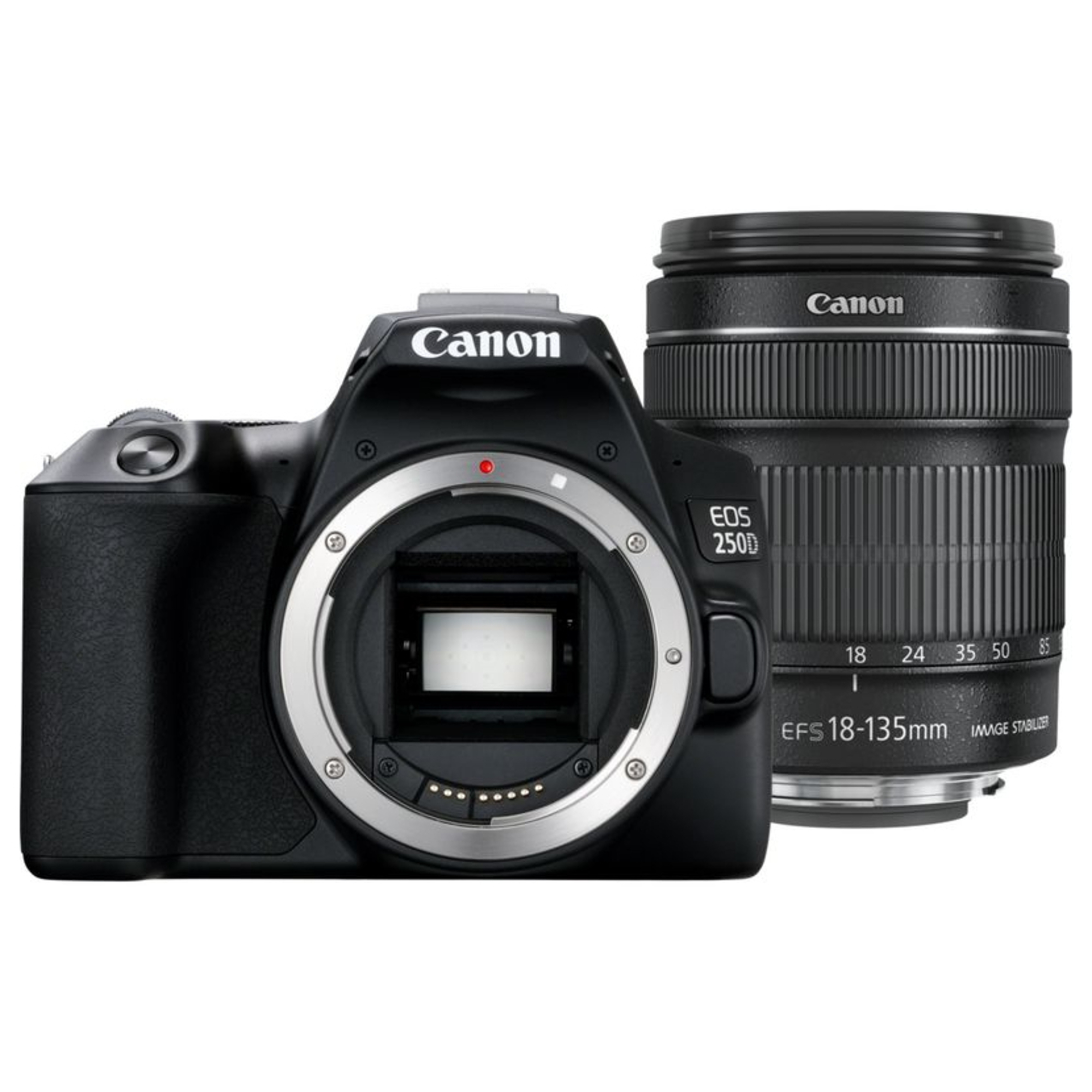 Canon EOS 250D + EF-S 18-135mm IS STM Kit d'appareil-photo SLR 24,1 MP CMOS 6000 x 4000 pixels Noir - Très bon état Très bon état Canon reconditionné disponible sur Pixmania