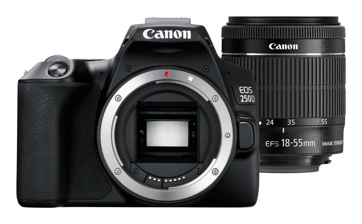 Canon EOS 250D+EF-S 18-55mm Kit d'appareil-photo SLR 24,1 MP CMOS 6000 x 4000 pixels Noir - Très bon état Très bon état - 589,00 € Canon EOS 250D+EF-S 18-55mm Kit d'appareil-photo SLR 24,1 MP CMOS 6000 x 4000 pixels Noir - Très bon état Très bon état Canon reconditionné disponible sur Pixmania