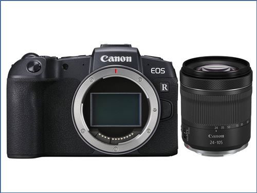 Canon EOS RP - Appareil photo numérique - sans miroir - 26.2 MP - Cadre plein - 4K / 25 pi/s - 4.3x zoom optique objectif RF 24-105 mm F4-7.1 IS STM - Wi-Fi, Bluetooth État correct N/A reconditionné disponible sur Fnac
