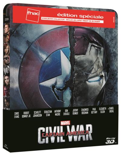 Captain America : Civil War Edition spéciale Fnac SteelBook® Blu-ray 3D + 2D État correct reconditionné disponible sur Fnac