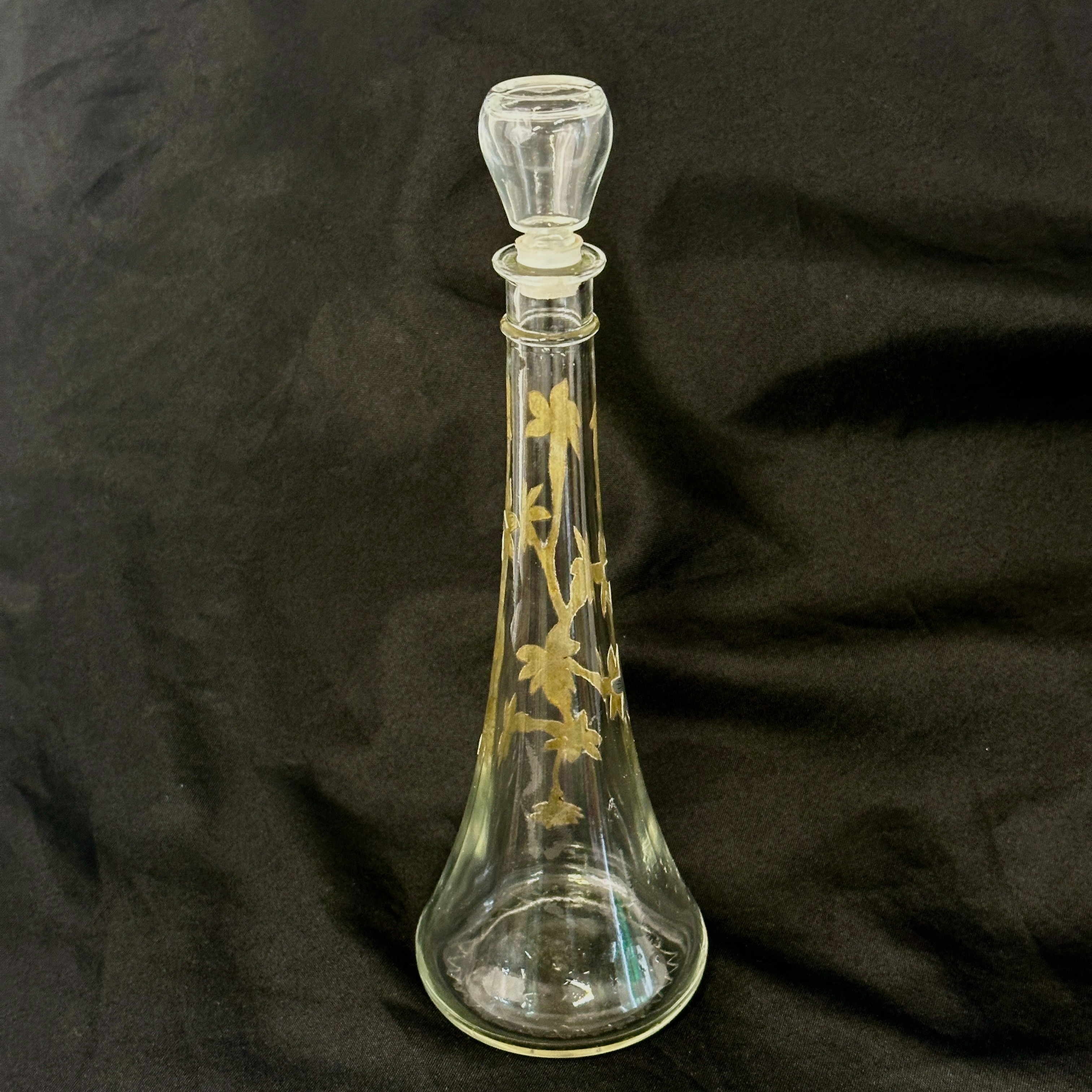 Voir photo 8 de Carafe à liqueur en verre décor floral en étain Carafe à liqueur en verre décor floral en étain Bon état reconditionné photo 8