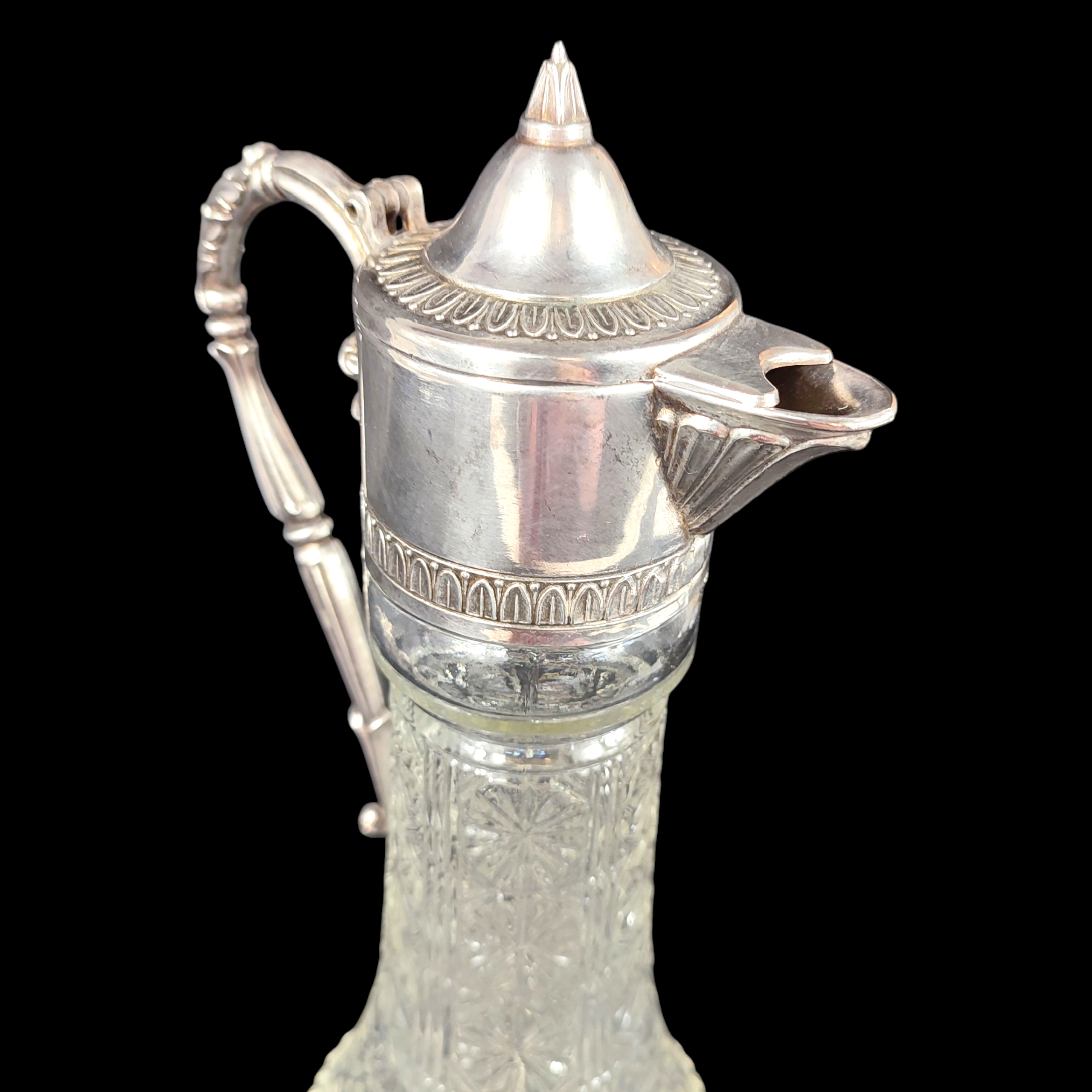 Voir photo 7 de Carafe à vin en verre avec couvercle argenté Carafe à vin en verre avec couvercle argenté Bon état reconditionné photo 7
