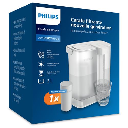 Carafe filtrante Philips AWP2980WH/24 3 L Blanc État correct - 26,99 € Carafe filtrante Philips AWP2980WH/24 3 L Blanc État correct Philips reconditionné disponible sur Fnac