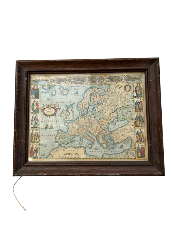 Carte d’Europe ancienne encadrée bois, déco murale vintage géographique Bon état - 25,00 € Carte d’Europe ancienne encadrée bois, déco murale vintage géographique Bon état reconditionné disponible sur Label Emmaüs