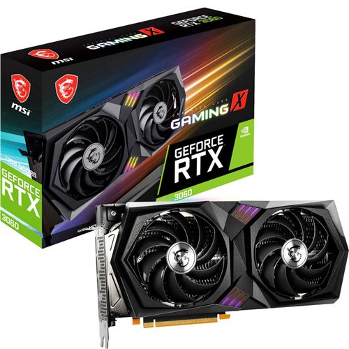 Carte Graphique Gaming Msi GeForce RTX 3060 X 12 Go Noir État correct MSI reconditionné disponible sur Fnac