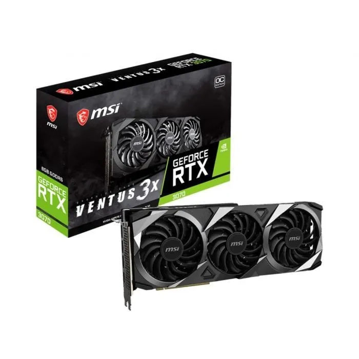 Acheter Carte Graphique - MSI - GeForce RTX 3070 VENTUS 3X OC - 8 Go - GDDR6X - PCIe 4.0 - HDMI / 3 X DisplayPort (912-V390-007) Reconditionné - 379,90 € Carte Graphique - MSI - GeForce RTX 3070 VENTUS 3X OC - 8 Go - GDDR6X - PCIe 4.0 - HDMI / 3 X DisplayPort (912-V390-007) Reconditionné MSI reconditionné disponible sur Cdiscount Seconde Vie