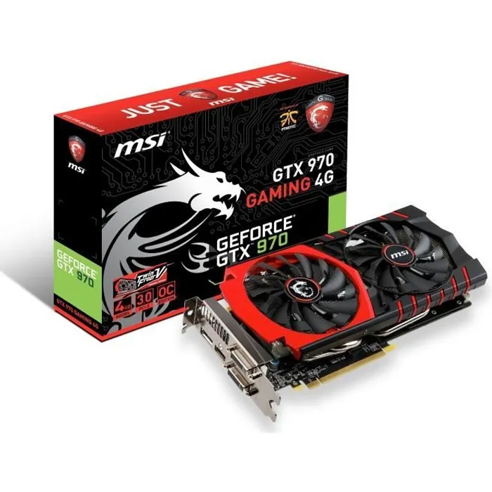 Carte Graphique MSI GTX 970 GAMING 4G Reconditionné - 115,00 € Carte Graphique MSI GTX 970 GAMING 4G Reconditionné MSI reconditionné disponible sur Cdiscount Seconde Vie
