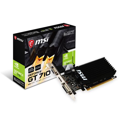 Carte graphique MSI Nvidia GeForce GT 710 2GD3H LP État correct MSI reconditionné disponible sur Fnac