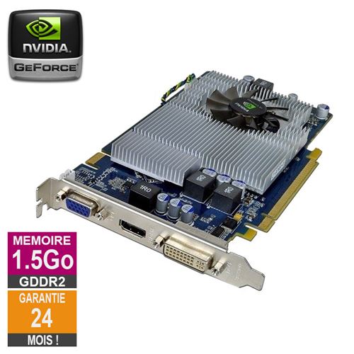 Carte graphique Nvidia GeForce GT 230 1.5Go GDDR2 PCI-e HDMI DVI VGA État correct Nvidia reconditionné disponible sur Fnac