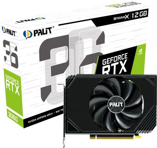 Carte Graphique Nvidia Palit GeForce RTX 3060 StormX LHR 12Go Mini ITX État correct N/A reconditionné disponible sur Fnac