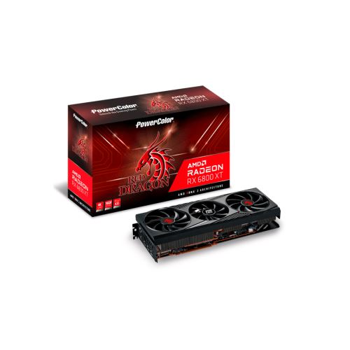 Carte Graphique PowerColor Red Dragon AXRX 6800XT 16GBD6-3DHR/OC 16Go GDDR6 PCI Express 4.0 Noir État correct N/A reconditionné disponible sur Fnac