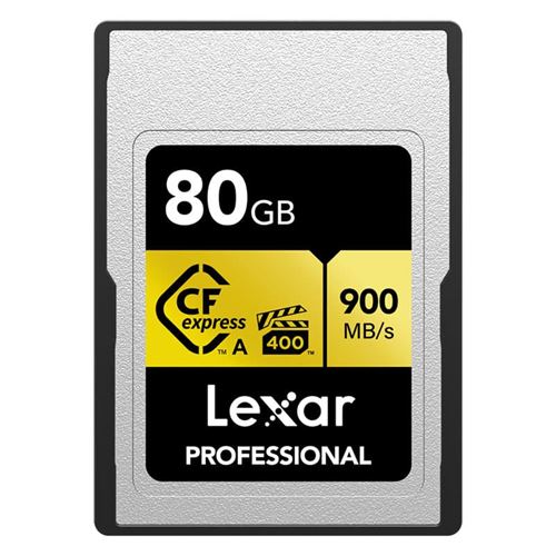 Carte mémoire CFexpress Lexar Professional type A 80 Go Or État correct Lexar reconditionné disponible sur Fnac