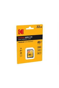 - Carte mémoire flash - 32 Go - UHS-I U1 / Class10 - 580x - SDHC UHS-I Bon état Kodak reconditionné disponible sur Darty | Dero
