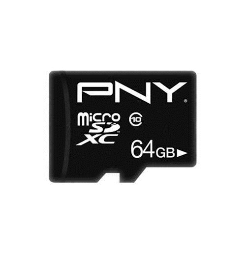 Carte mémoire Micro SD 64 Go Class 10 Performance Plus avec adaptateur SD État correct PNY reconditionné disponible sur Fnac