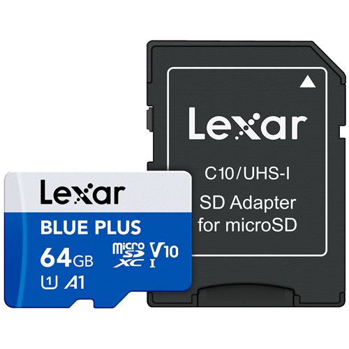 Carte mémoire micro SDXC Lexar Blue Plus 64 Go UHS-I État correct Lexar reconditionné disponible sur Fnac | Dero