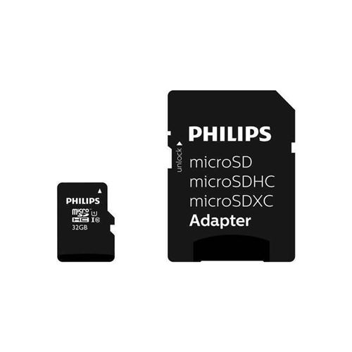 Carte mémoire Philips Class 10 Micro SDHC UHS-I 32 Go avec Adaptateur micro SD Noir État correct - 25,99 € Carte mémoire Philips Class 10 Micro SDHC UHS-I 32 Go avec Adaptateur micro SD Noir État correct Philips reconditionné disponible sur Fnac