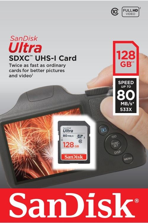 Carte mémoire SanDisk Ultra SDXC UHS-I 128 Go Carte Memory Stick Carte SD État correct SanDisk reconditionné disponible sur Fnac