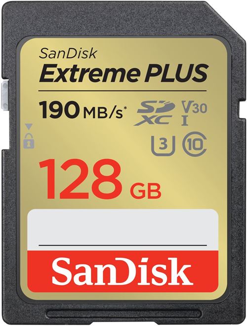 Carte mémoire SD SanDisk Extreme Plus SDXC UHS-I U3 Class10 128 Go État correct - 56,99 € Carte mémoire SD SanDisk Extreme Plus SDXC UHS-I U3 Class10 128 Go État correct SanDisk reconditionné disponible sur Fnac