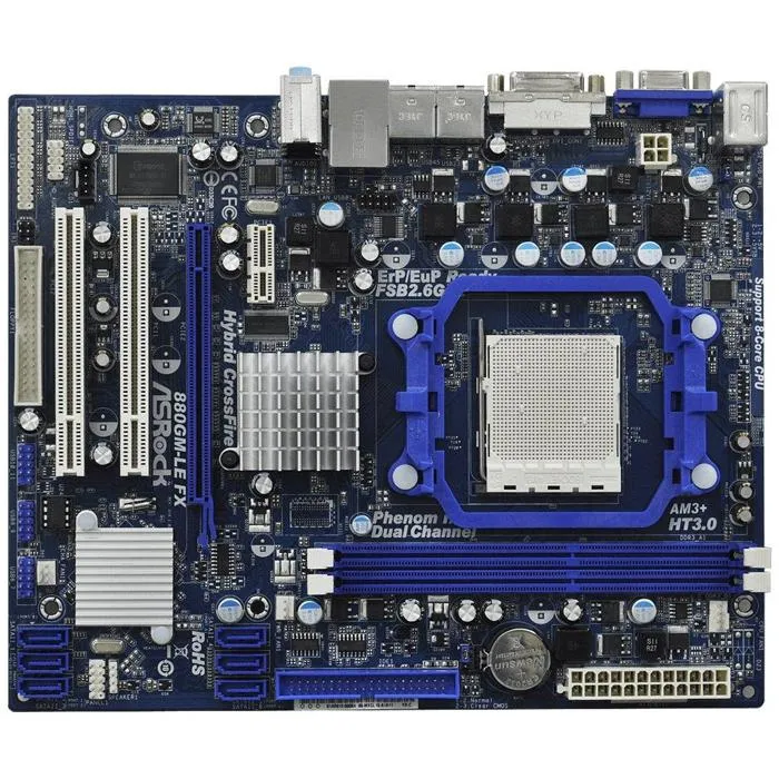 Carte mère ASRock 880GM-LE FX AMD 880G Socket AM3+ 2xDDR3 8GB Micro ATX Reconditionné ASRock reconditionné disponible sur Cdiscount Seconde Vie