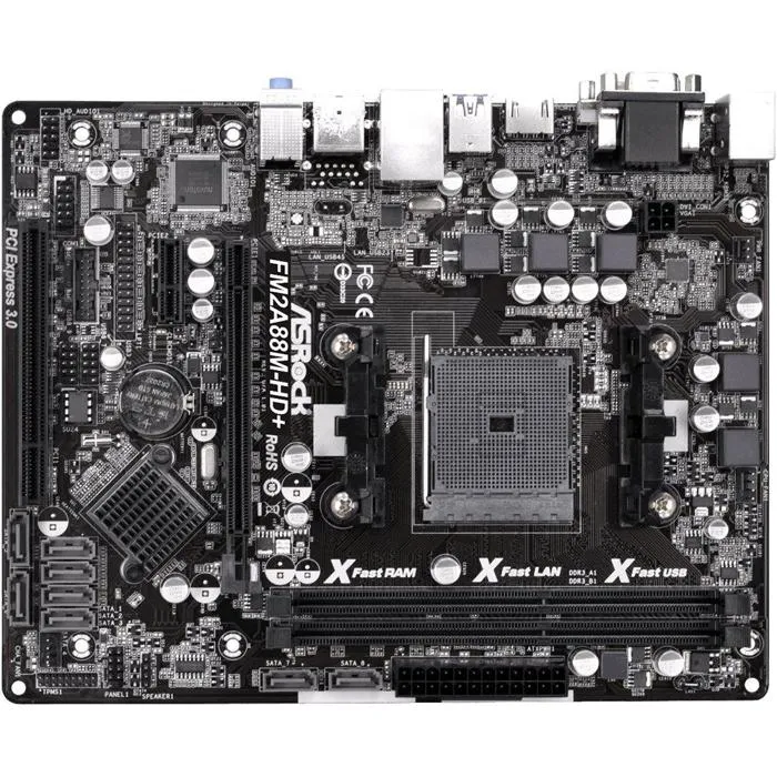 Carte mère ASRock FM2A88M-HD+ AMD A88X Socket FM2/FM2+ 2xDDR3 32GB Micro ATX Reconditionné ASRock reconditionné disponible sur Cdiscount Seconde Vie