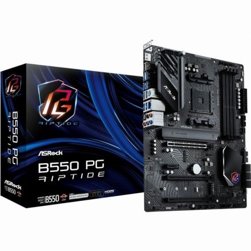Carte Mère ASRock MB B550 PG Riptide 90-MXBGH0-A0UAYZ AMD AM4 DDR4 Noir État correct N/A reconditionné disponible sur Fnac