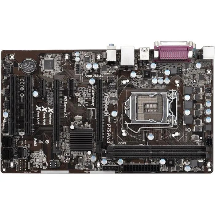 Carte mère ASRock P75 Pro3 Intel B75 LGA 1155 2xDDR3 16GB ATX Reconditionné ASRock reconditionné disponible sur Cdiscount Seconde Vie