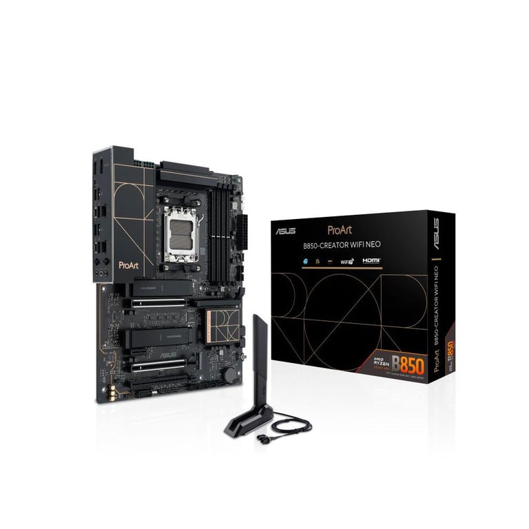 Carte mère ASUS ProArt B850-Creator WiFi NEO ATX pour AMD AM5, DDR5, Wi?Fi 7 et Bluetooth, format ATX noir - Excellent état Parfait état Asus reconditionné disponible sur Pixmania