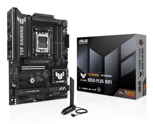 Carte mère ASUS TUF GAMING B850-PLUS WIFI ATX Socket AM5 Chipset AMD B850 État correct Asus reconditionné disponible sur Fnac