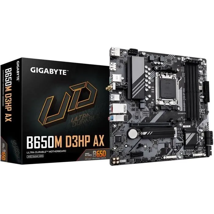 Carte mère - GIGABYTE - B650M D3HP AX Reconditionné - 97,50 € Carte mère - GIGABYTE - B650M D3HP AX Reconditionné Gigabyte reconditionné disponible sur Cdiscount Seconde Vie