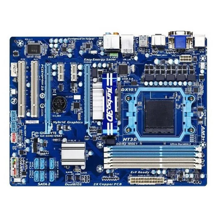 Carte mère GIGABYTE GA-880G-USB3 AMD 880G Socket AM3 4xDDR3 SDRAM 32GB ATX Reconditionné Gigabyte reconditionné disponible sur Cdiscount Seconde Vie