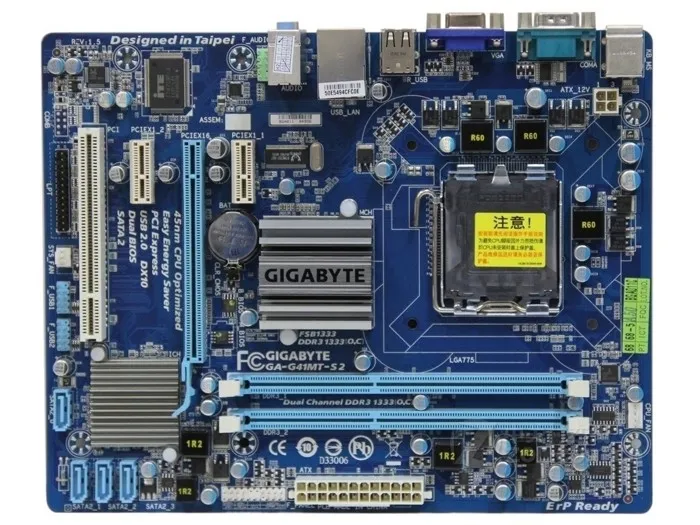 Carte mère GIGABYTE GA-G41MT-S2 Intel G41 Socket LGA775 2xDDR3 SDRAM 8GB Micro ATX Reconditionné Gigabyte reconditionné disponible sur Cdiscount Seconde Vie