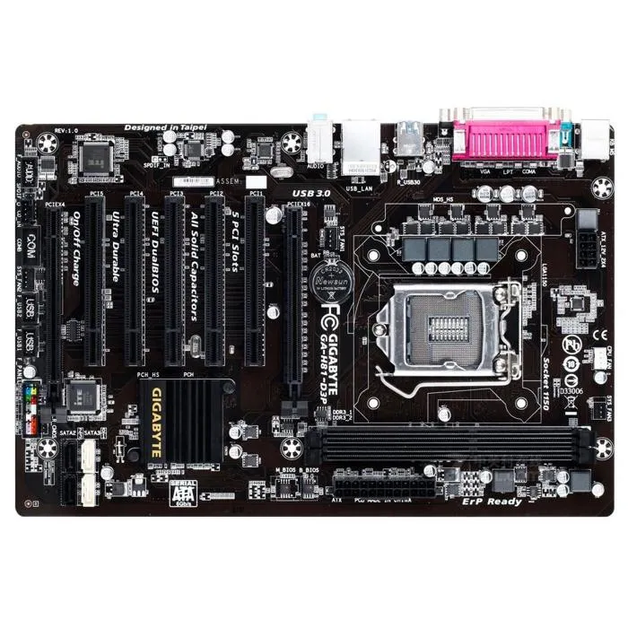 Carte mère GIGABYTE GA-H81-D3P Intel H81 Socket LGA1150 2xDDR3 SDRAM 16GB ATX Reconditionné Gigabyte reconditionné disponible sur Cdiscount Seconde Vie