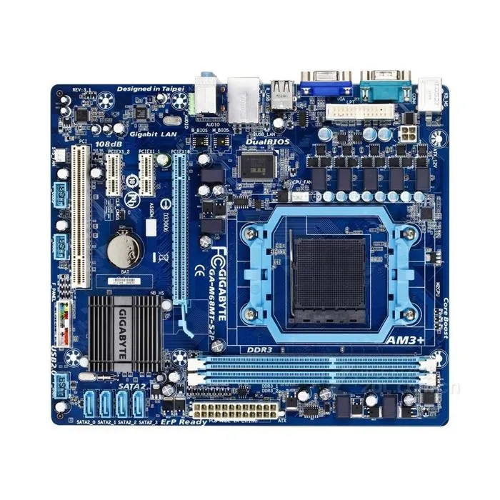 Carte mère GIGABYTE GA-M68MT-S2P NVIDIA GeForce 7025/nForce 630a Socket AM3+ 2xDDR3 SDRAM 8GB Micro ATX Reconditionné Gigabyte reconditionné disponible sur Cdiscount Seconde Vie