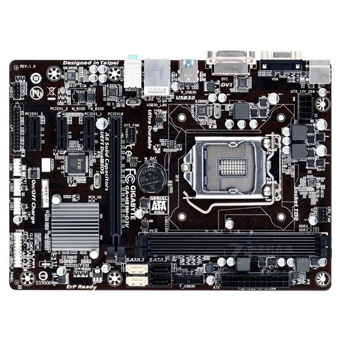 Carte mère GIGABYTE H81M-D3V Intel H81 Socket LGA1150 2xDDR3 SDRAM 16GB Micro ATX Reconditionné Gigabyte reconditionné disponible sur Cdiscount Seconde Vie