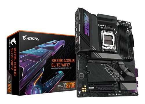 Carte mère Gigabyte X870E AORUS ELITE WIFI7 ATX Socket AM5 Chipset AMD X870E État correct Gigabyte reconditionné disponible sur Fnac